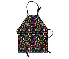 Vegetables and Fruits Cartoon Apron