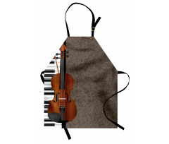 Piano and Violin Grunge Art Apron