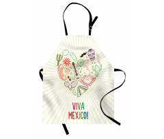 Viva Mexico Folklore Apron