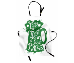 Funny Words on Beer Mug Apron