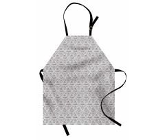 Hatched Curlicue Motif Apron