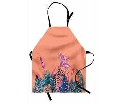 Exotic Monstera Floral Art Apron