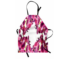 Fresh Spring Orchids Art Apron