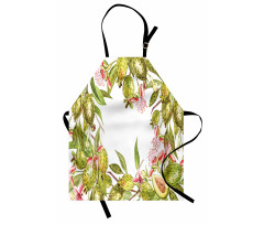 Feijoa Exotic Fruit Floral Apron