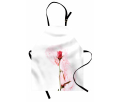 Romantic Love Rose Design Apron