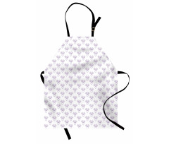 Monochrome Beet Pattern Apron