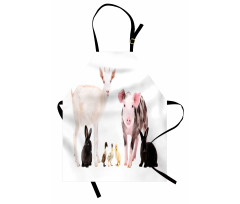 Ducks Pig Goat Bunnies Apron