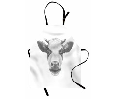 Sketch Portrait of Cow Apron