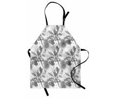 Monochrome Exotic Parrot Apron