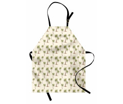 Simplistic Palms Pattern Apron