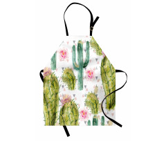 Watercolor Exotic Cactus Apron