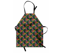 Tropical Leaf Jungle Flowers Apron