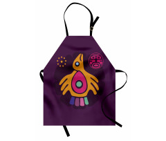 Symbolic Bird and Stamp Art Apron