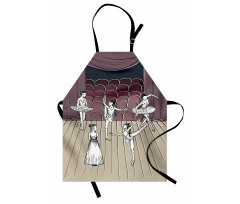 Ballerinas Stage Sketch Apron