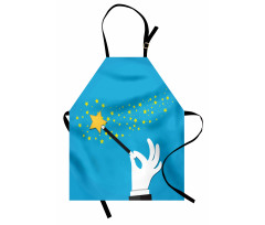 Magician Wand Spreading Stars Apron