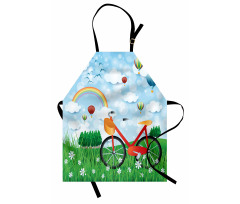 Spring Landscape with Bike Apron