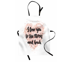 Love Words on Dotwork Heart Apron