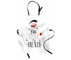 You Stole My Heart Woman Eye Apron