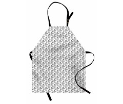 Monochromatic Feathers Art Apron