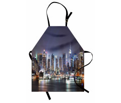 Manhattan Skyline at Night Apron