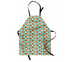 Mandarin Fruit and Leaves Apron