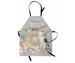 Girl Little Puppy Apron