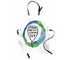 Watercolor Encouraging Text Apron