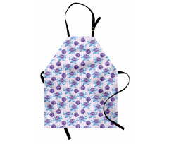 Abstract Roses on Stripes Apron