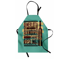 Wine Grapes Types Bottle Apron