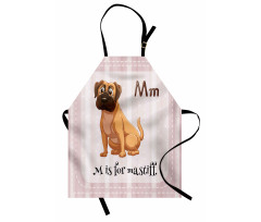 Cartoon English Mastiff Apron