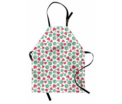 Watermelon Fruit Heart Slices Apron