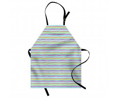 Colorful Ripple Lines Fun Apron