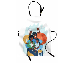 Happy Family Scene Apron