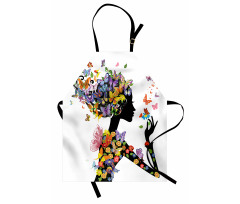 Flowers with Butterfly Apron