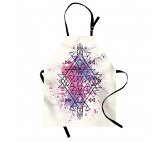 Motif Grunge Splashes Apron