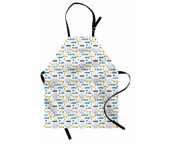 Childish Car Pattern Apron