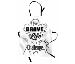 Be Brave Themed Slogan Apron
