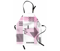 Memphis Retro Doodle Art Apron