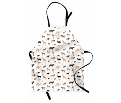 Various Exotic Wild Animals Apron