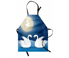 Moonlight Sky at Night Art Apron