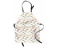 Colorful Chickens and Eggs Apron