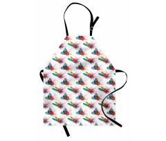 Tropical Leaves Wild Flower Apron