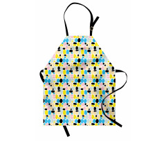 Modern Sketchy Circles Art Apron