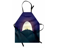 Night Forest Starry Sky Apron