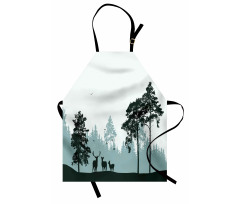 Forest Silhouette Art Apron