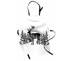 Reindeer Spruce Forest Apron