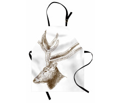 Wild Animal Engraving Apron