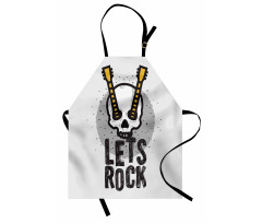 Human Skull Guitar Apron