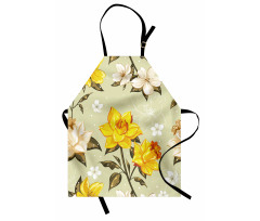 Floral Narcissus Branch Apron