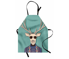 Deer with Colorful Sweater Apron